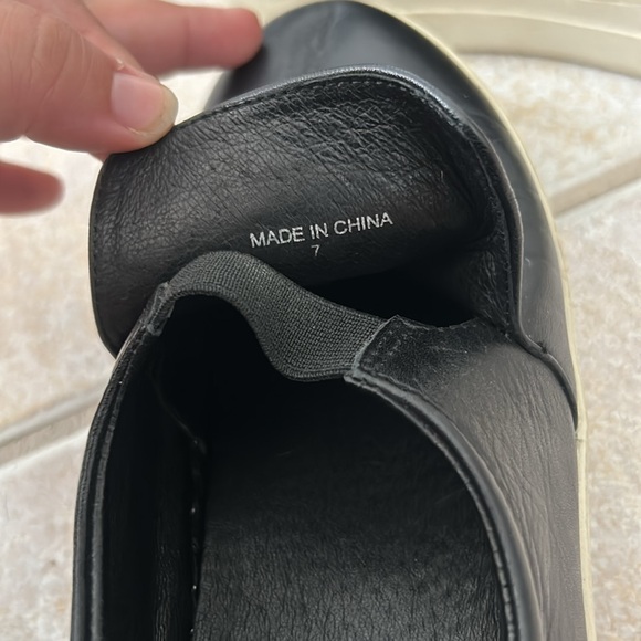 J/Slides NYC Women's White & Black Leather Platform Loafers Slip-On Shoes 7 - Picture 6 of 8